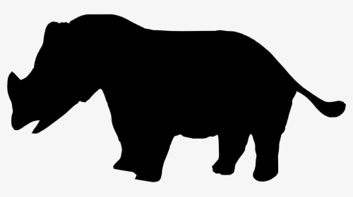 Rhinoceros Elephant Silhouette Clip Art, HD Png Download, Free Download