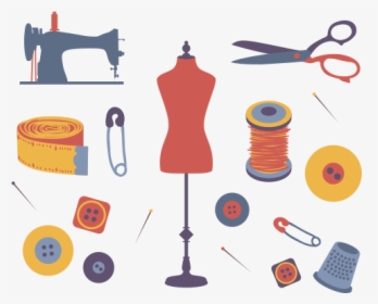 Tailor Shop Icons Illustration Free Vector Download, HD Png Download, Free Download