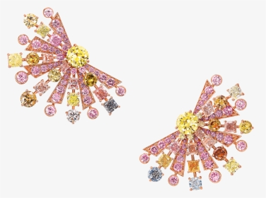A Pair Of Graff Multi-coloured Diamond High Jewellery, HD Png Download, Free Download