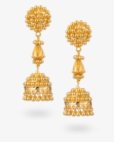 22ct Gold Jhumka Earring, HD Png Download, Free Download