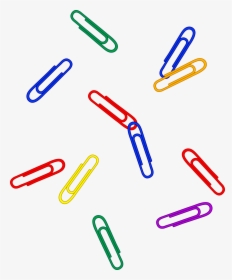 Scattered Colorful Paper Clips, HD Png Download, Free Download
