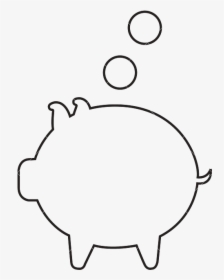 Clip Art Piggy Bank Outline, HD Png Download, Free Download