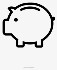 Piggy Bank Coloring Page, HD Png Download, Free Download