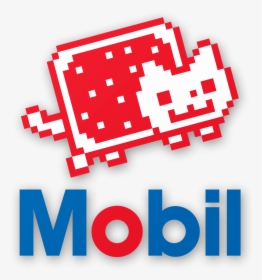Mobil Logo With Nyan Cat, HD Png Download, Free Download