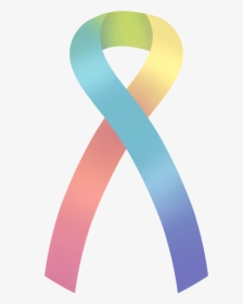 Rainbow Ribbon For Autism Pastel, HD Png Download, Free Download