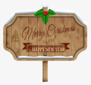 Christmas Wooden Sign Transparent, HD Png Download, Free Download
