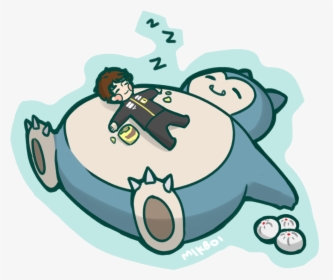 Shoom Taking A Nap With Snorlax, HD Png Download, Free Download