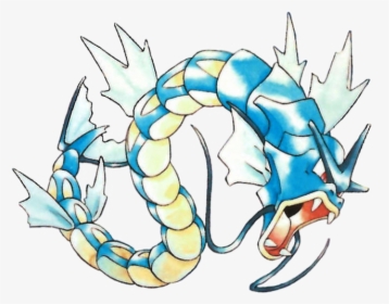 Gyarados Pokemon Red And Blue Official Art Transparent, HD Png Download, Free Download