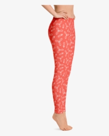 Red & White Christmas Holly Leggings"  Class=, HD Png Download, Free Download