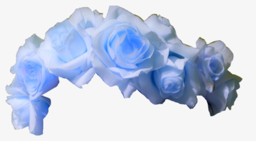 #blue #rose #flower #crown #aesthetic #light #lightblue, HD Png Download, Free Download