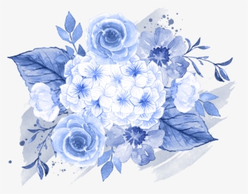 Bouquet Vector Blue Flower, HD Png Download, Free Download