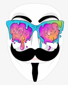 #colorful #colorsplash #popart #anonymous Mask #stickers, HD Png Download, Free Download