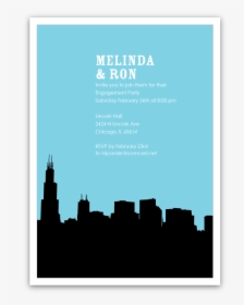 Chicago Skyline Silhouette Party Invitations Ian Amp, HD Png Download, Free Download