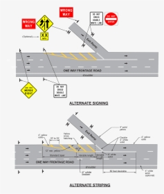 Alternate Signing And Striping For Off Ramp from Controlled, HD Png Download, Free Download