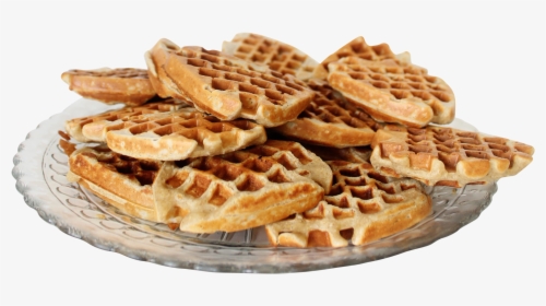 Baked Brown Waffles In A Plate Png Image, Transparent Png, Free Download