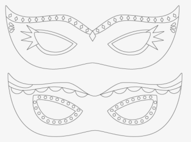 Mardi Gras Mask Coloring Printable, HD Png Download, Free Download