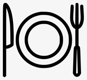Plate With Fork And Knife, HD Png Download, Free Download