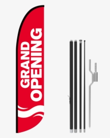 13ft Grand Opening Stock Blade Flag With Ground Stake, HD Png Download, Free Download