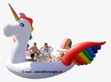 Inflatable Huge Unicorn 6 Person Floating Island, HD Png Download, Free Download