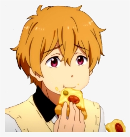 Anime Guy Eating Pizza, HD Png Download, Free Download
