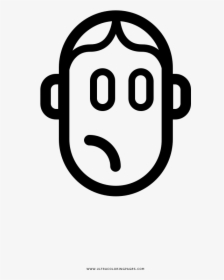 Emoji Confused Coloring Page, HD Png Download, Free Download