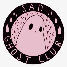 Sad Ghost Cute Aesthetic Girly Scary Grunge Pink Black, HD Png Download, Free Download