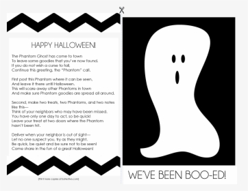 Phantom Ghost Halloween Poem , Transparent Cartoons, HD Png Download, Free Download