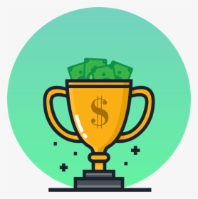 Trophy Icon With Prize Money, HD Png Download, Free Download