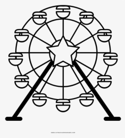 Ferris Wheel Drawing London Eye Clip Art, HD Png Download, Free Download
