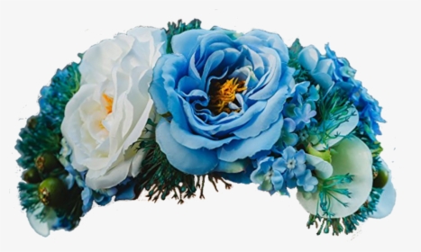 blue floral crown
