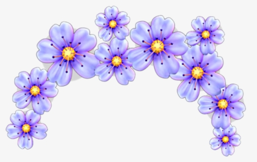 #blue #flower #crown #blueflowercrown #emoji #sticker, HD Png Download, Free Download