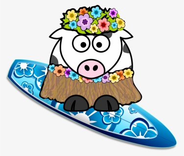 Surfer Girl Cow, HD Png Download, Free Download