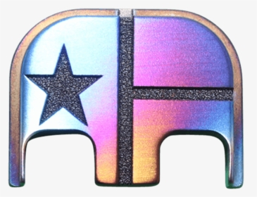 Texas Flag Titanium Flame Anodized Finish Back Plate, HD Png Download, Free Download