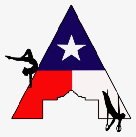 Alamo Logo W Texas Flag W Gymnast Copy, HD Png Download, Free Download