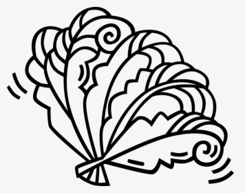 Vector Illustration Of Feather Hand Fans, HD Png Download - kindpng