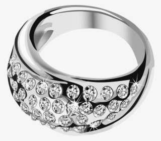 Silver Ring With Diamonds Png, Transparent Png, Free Download