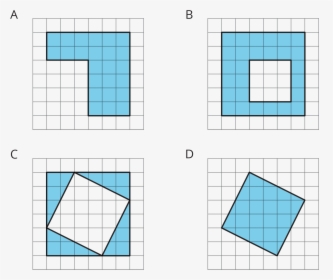 Four Figures, Each On A White Square Grid, HD Png Download, Free Download