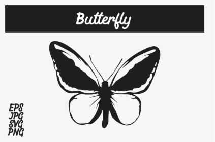 Butterfly Silhouette Svg Vector Image Graphic By Arief, HD Png Download, Free Download