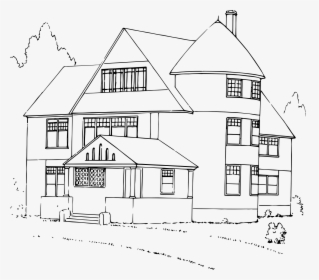 Haunted House Clipart Outline, HD Png Download, Free Download