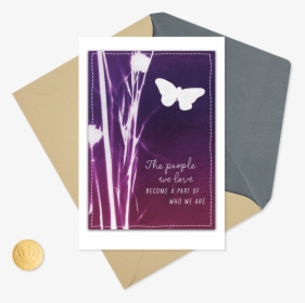 Butterfly Silhouette Sympathy Card, HD Png Download, Free Download