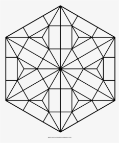 Hexagon Pattern Coloring Page, HD Png Download, Free Download