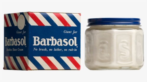 Barbasol Packaging And Jar From The Early Years, HD Png Download, Free Download