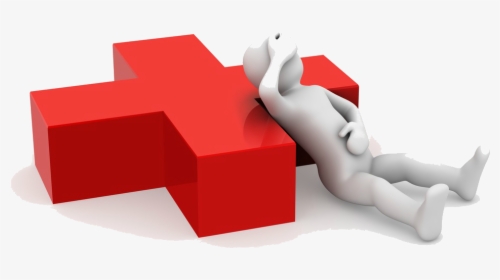 3d Man Sick With Red Cross, HD Png Download, Free Download