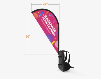 Teardrop Backpack Walking Flag Banner Custom Printing, HD Png Download, Free Download