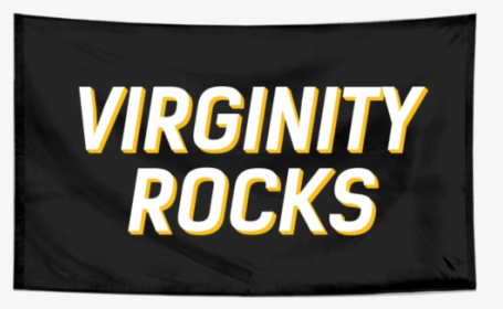 Virginity Rocks Black Wall Flag, HD Png Download, Free Download