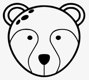 Leopard - Cute Bear Cartoon Black And White, HD Png Download, Free Download