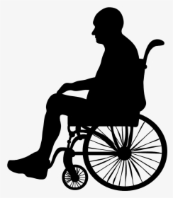 Old Of Wheelchair Illustration Elderly Silhouette Age - Elderly Silhouette Png, Transparent Png, Free Download