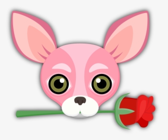 Chihuahua Love, Emoji Stickers, Dog Breeds, Cute Dogs, - Pink Chihuahua Cartoon, HD Png Download, Free Download