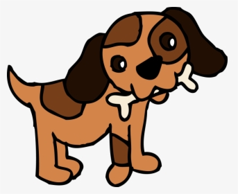 Cute Dog With Bone Free - Dog With A Bone Clipart, HD Png Download, Free Download