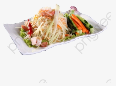 Spicy Food Border Png - Papaya Salad Png, Transparent Png, Free Download